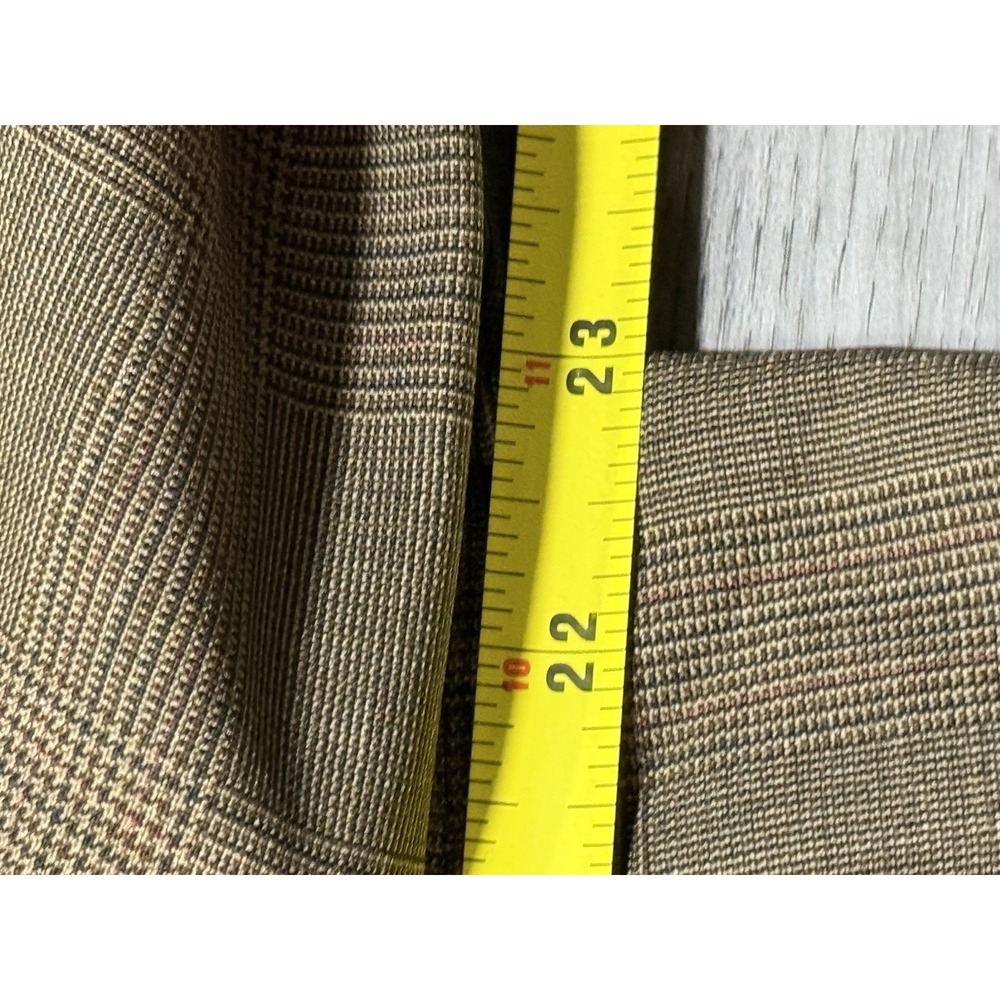 Vintage Chaps Ralph Lauren Blazer Mens 43R Wool Silk Glen Plaid Sport Coat Brown - Picture 4 of 16